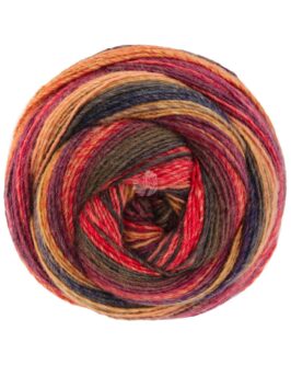 Gomitolo Arte <br>1014 Burgund/<wbr>Lachs/<wbr>Rot/<wbr>Graubraun/<wbr>Brombeer/<wbr>Weinrot