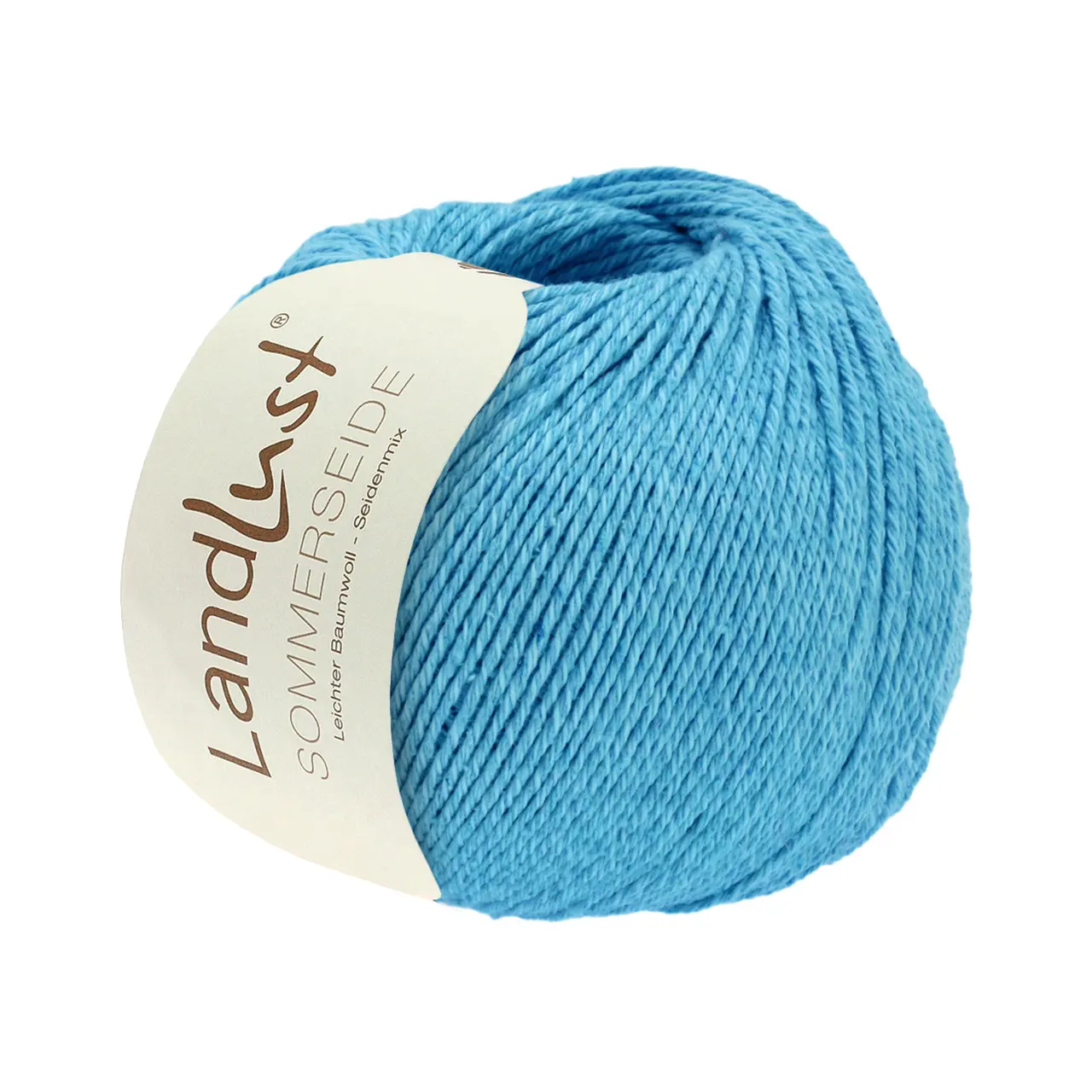 Landlust Sommerseide Uni 58 Aqua von Lana Grossa. Feines & leichtes Baumwoll-Seidengarn