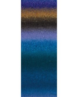 Meilenweit 100 Color Mix Multi <br>8003 Hell-/Dunkelbraun/Mokka/Blauviolett/Blau/Dunkelpetrol