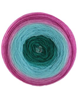 Merino Lace Aquarell <br  />3 Petrol/<wbr>Türkis/<wbr>Fuchsia