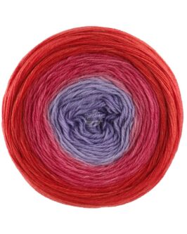 Merino Lace Aquarell <br  />4 Grauviolett/<wbr>Himbeer/<wbr>Tomatenrot