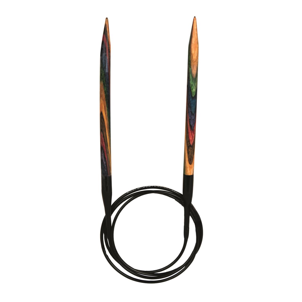 Rundstricknadel Design-Holz Multicolor 10 mm / 100 cm