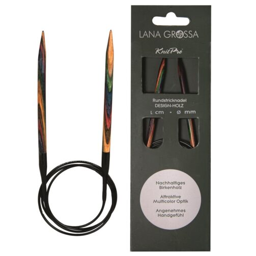 Rundstricknadel Design-Holz Multicolor 9.0 mm / 120 cm