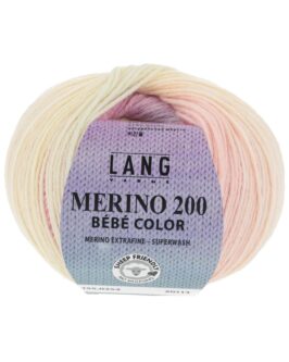 Merino 200 Bebe Color<br />354 Bunt Rosa/Blau/Gelb
