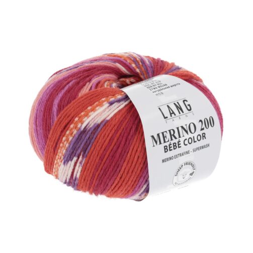 Merino 200 Bebe Color 360 Rot/Orange/Violett