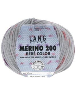 Merino 200 Bebe Color <br>361 Grau-Rot
