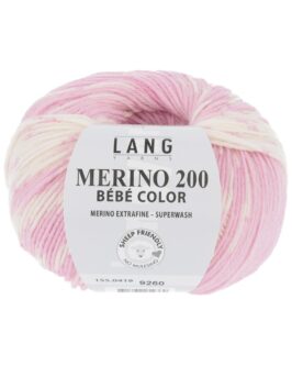 Merino 200 Bebe Color <br>419 Rosa/Ecru