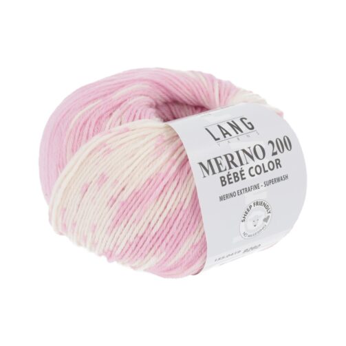 Merino 200 Bebe Color 419 Rosa/Ecru