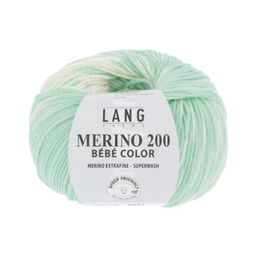 Merino 200 Bebe Color 458 Mint/Ecru