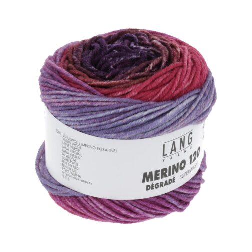 Merino 120 Dégradé 4 Rot/Violett