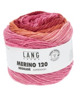 Merino 120 Dégradé <br />16 Rosa/<wbr>Orange/<wbr>Rot