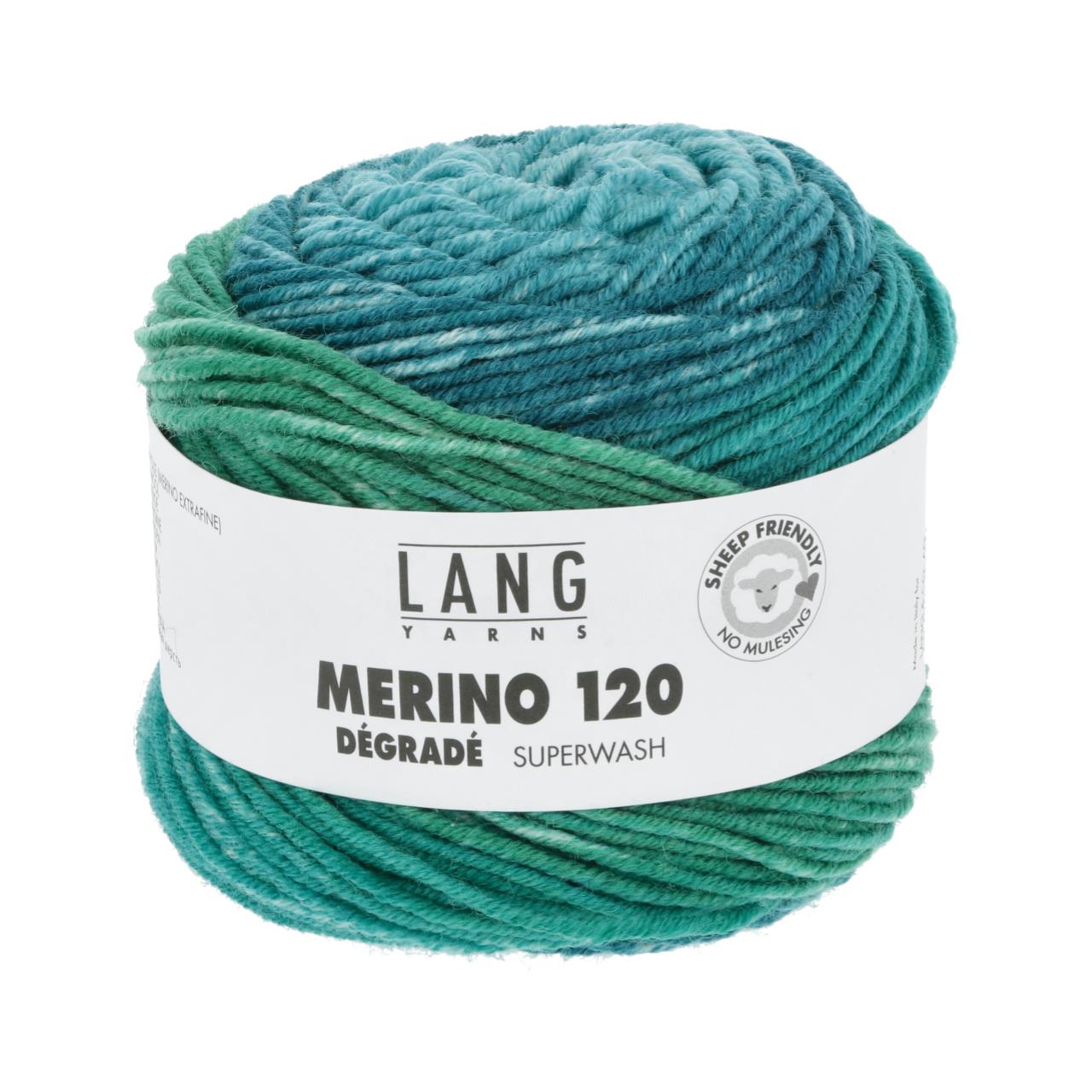 Merino 120 Dégradé 18 Petrol/Grün/Blau
