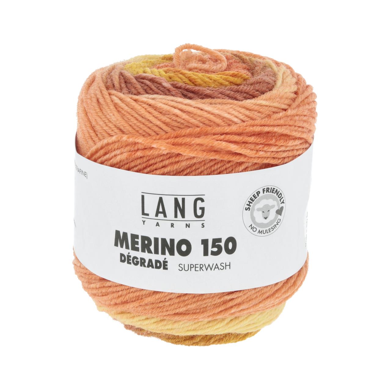 Merino 150 Dégradé 16 Orange/Gelb/Apricot