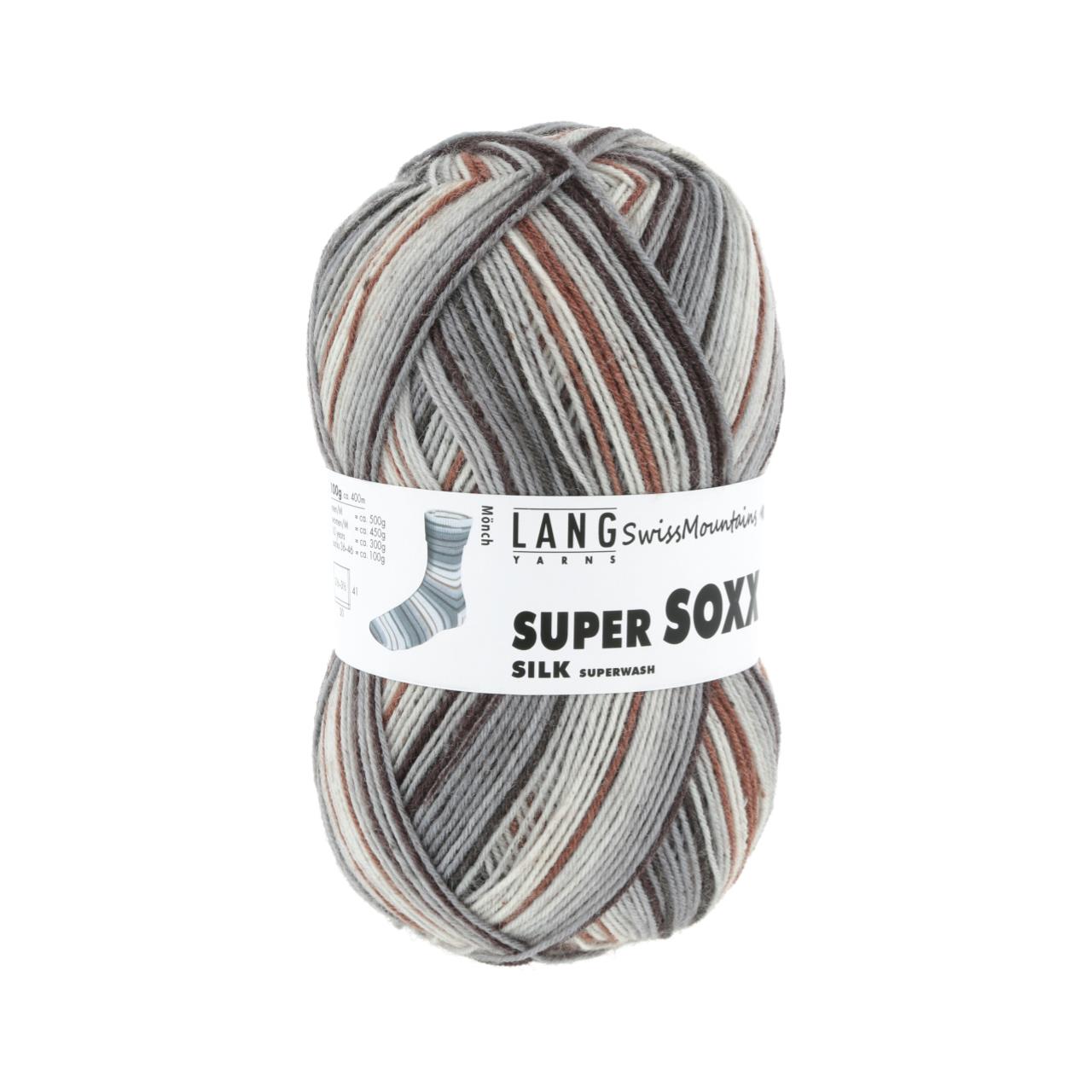 Super Soxx Silk Color 4-Fach 407 Grau/Braun 1127 Mönch