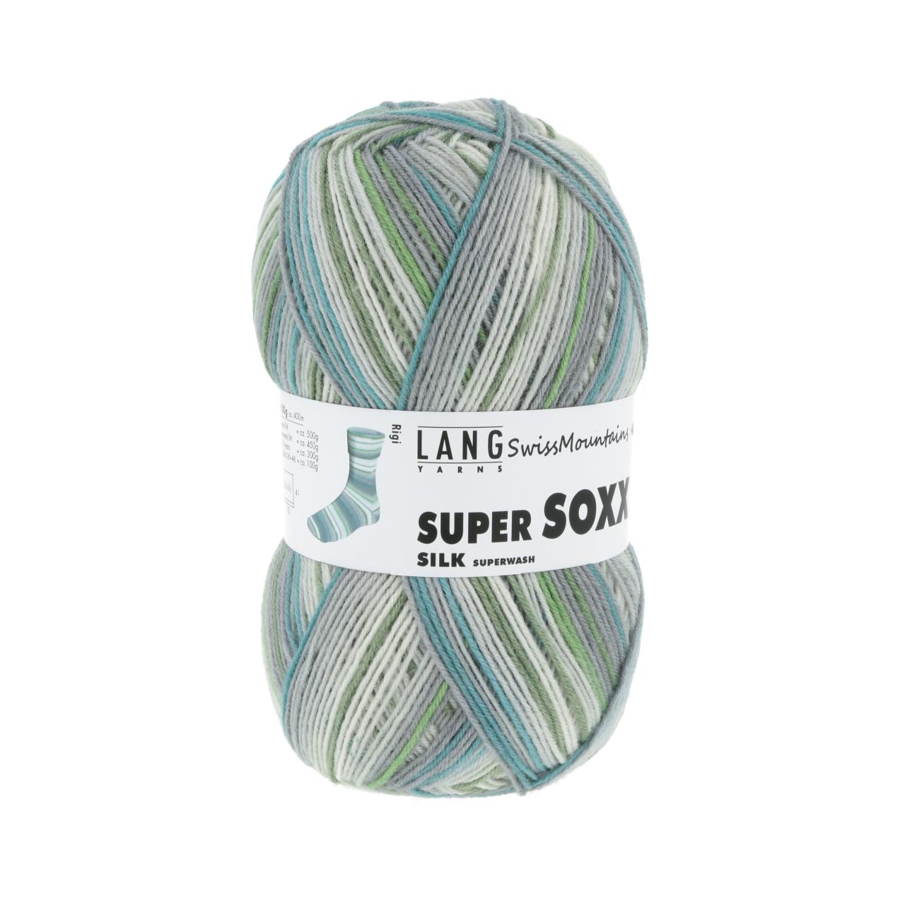 Super Soxx Silk Color 4-Fach 408 Altrosa/Grün 1127 Rigi