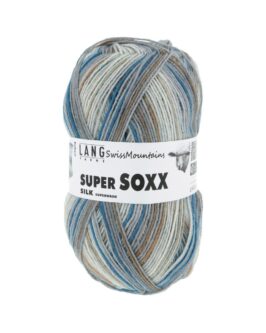 Super Soxx Silk Color 4-Fach <br/>411 Grau/<wbr>Türkis/<wbr>Orange 1127 Rothorn