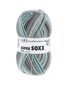 Super Soxx Silk Color 4-Fach <br/>412 Grau/<wbr>Petrol 1127 Titlis
