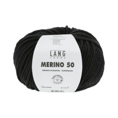 Merino 50 4 Schwarz