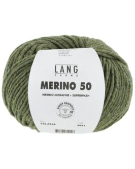 Merino 50 <br>398 Dunkelolive Mélange