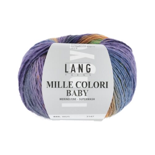 Mille Colori Baby 25 Dunkelviolett/Grün/Gelb
