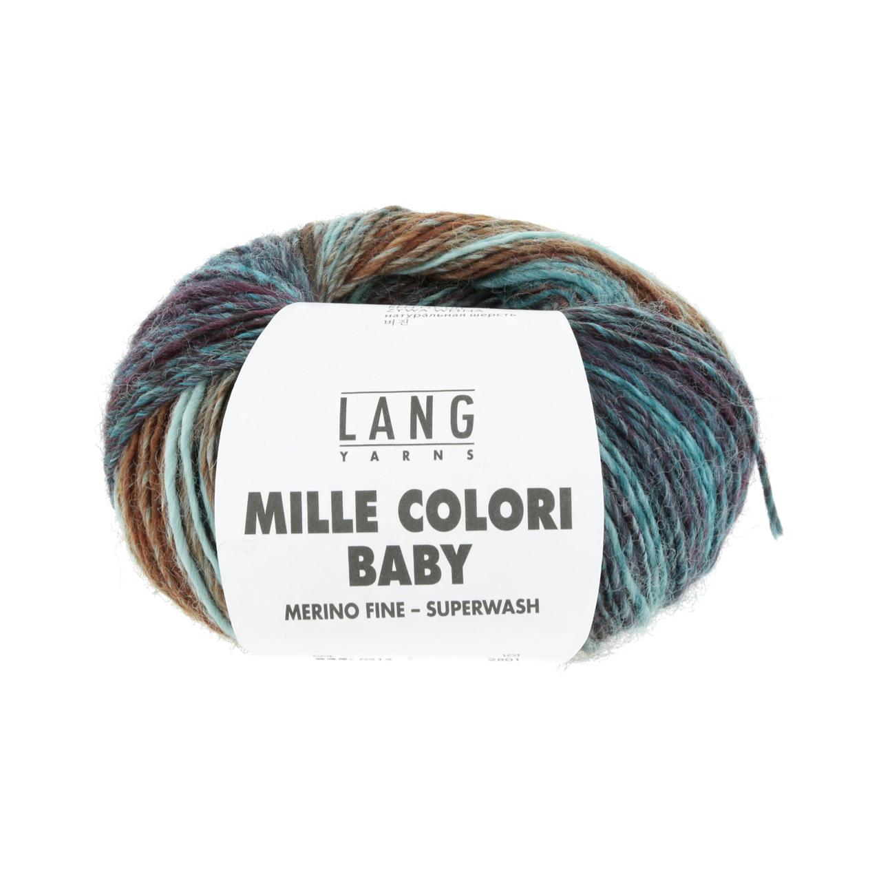 Mille Colori Baby 215 Grün/Aubergine/Ziegel