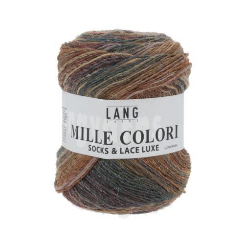 Mille Colori Socks & Lace Luxe 28 Lachs/Braun/Grün