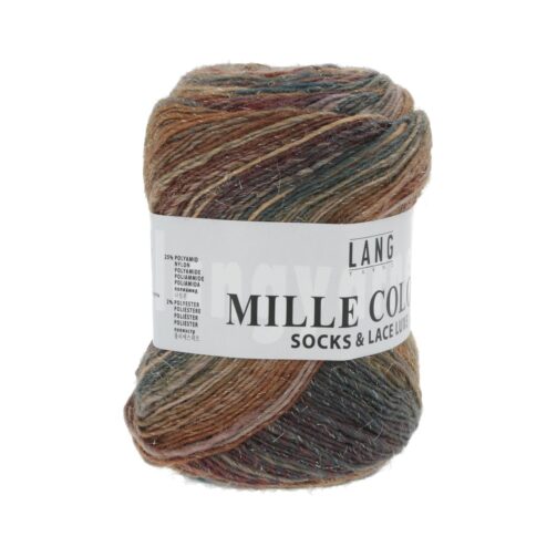 Mille Colori Socks & Lace Luxe 28 Lachs/Braun/Grün