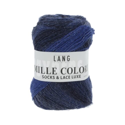 Mille Colori Socks & Lace Luxe 35 Marine-Silber