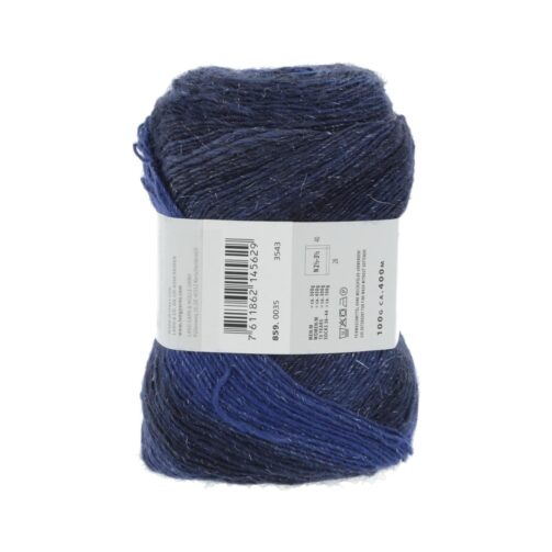 Mille Colori Socks & Lace Luxe 35 Marine-Silber