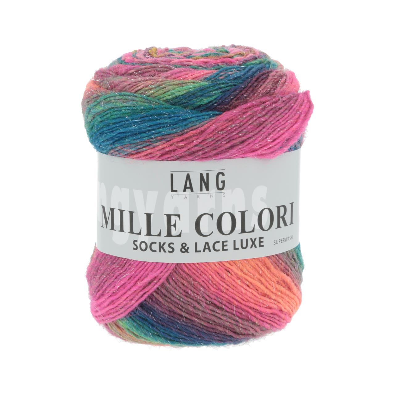 Mille Colori Socks & Lace Luxe 50 Bunt Pink/Blau