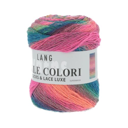 Mille Colori Socks & Lace Luxe 50 Bunt Pink/Blau