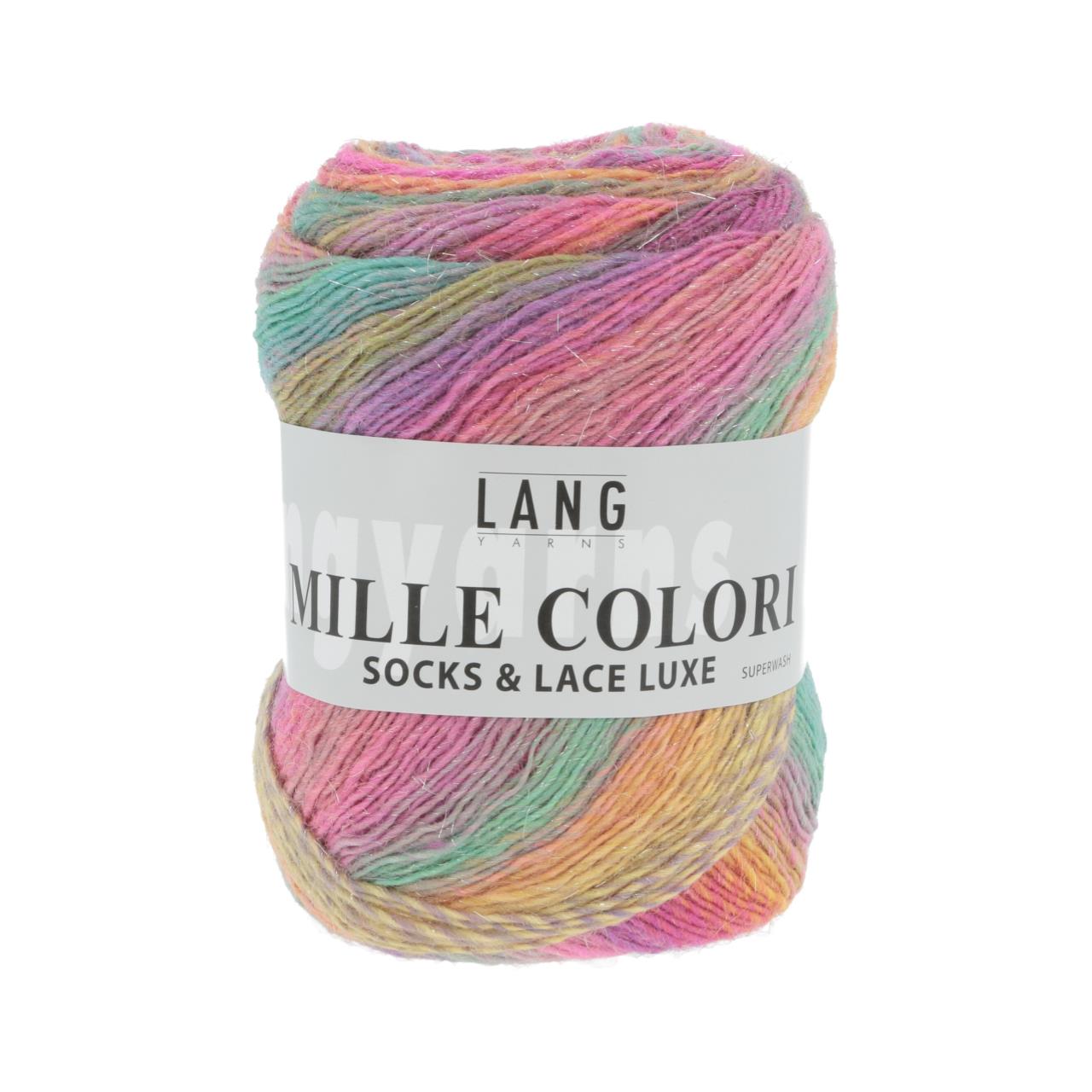 Mille Colori Socks & Lace Luxe 53 Bunt Pink/Mint/Gelb