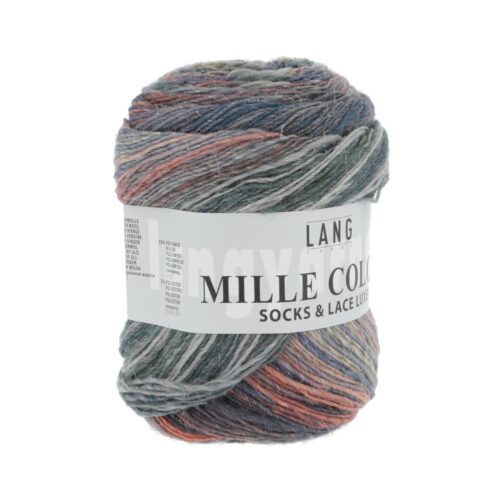 Mille Colori Socks & Lace Luxe 57 Bunt Jeans/Lachs/Grau