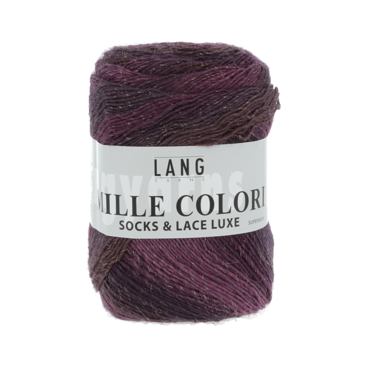 Mille Colori Socks & Lace Luxe 80 Aubergine-Gold