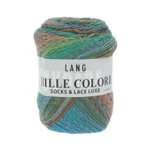 Mille Colori Socks & Lace Luxe 152 Bunt Türkis/Grün/Orange
