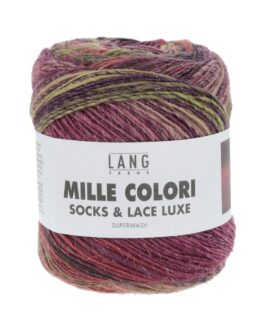 Mille Colori Socks & Lace Luxe <br/>204 Bordeaux/<wbr>Dunkelgrün/<wbr>Lachs