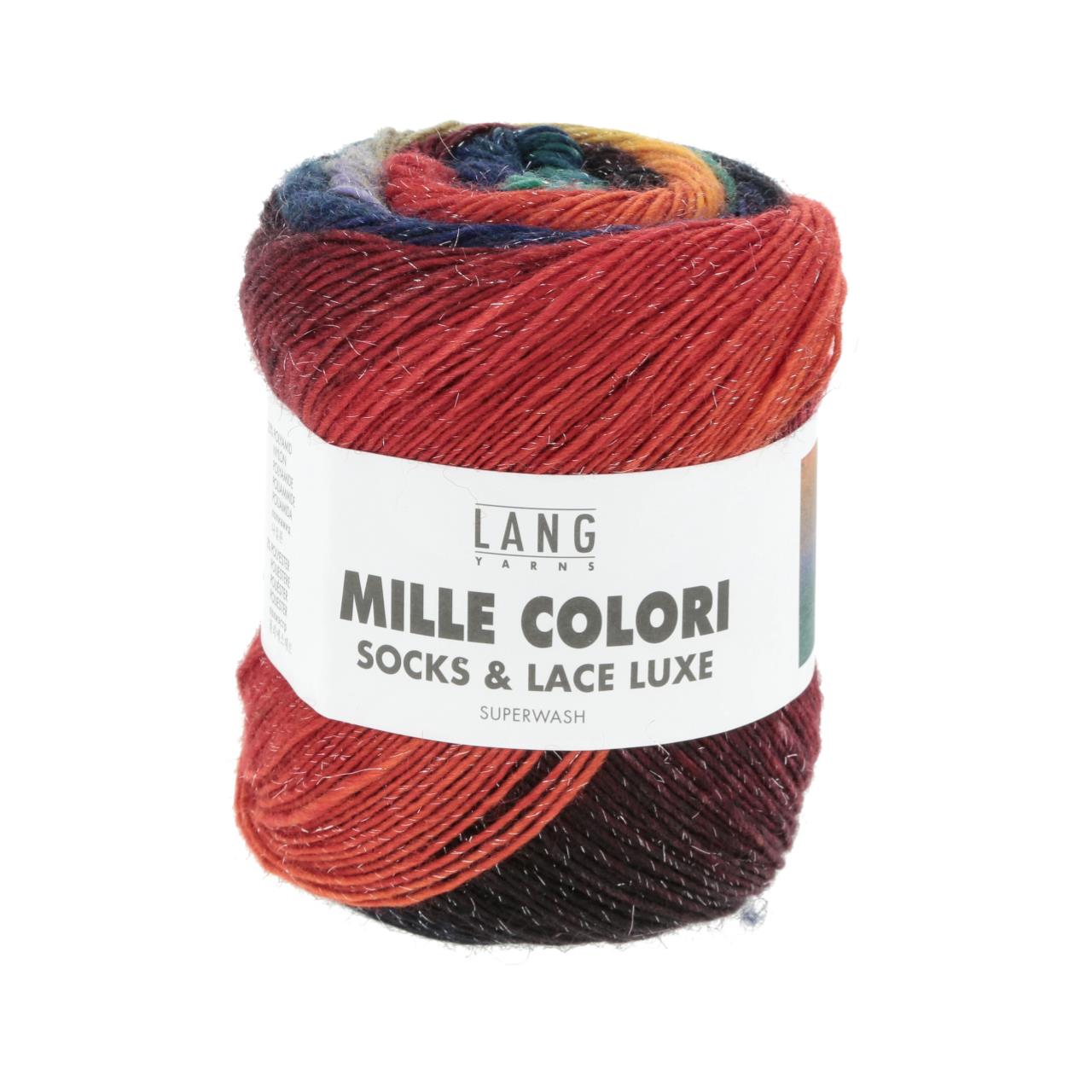Mille Colori Socks & Lace Luxe 208 Blau/Grün/Rot