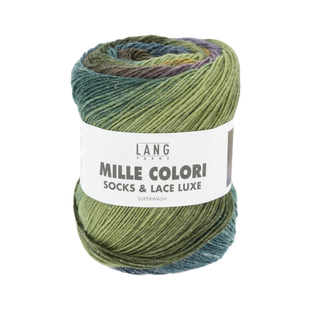 Mille Colori Socks & Lace Luxe 209 Olive/Lila/Petrol