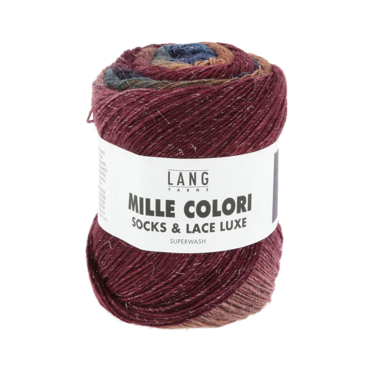 Mille Colori Socks & Lace Luxe 214 Navy/Violett/Braun