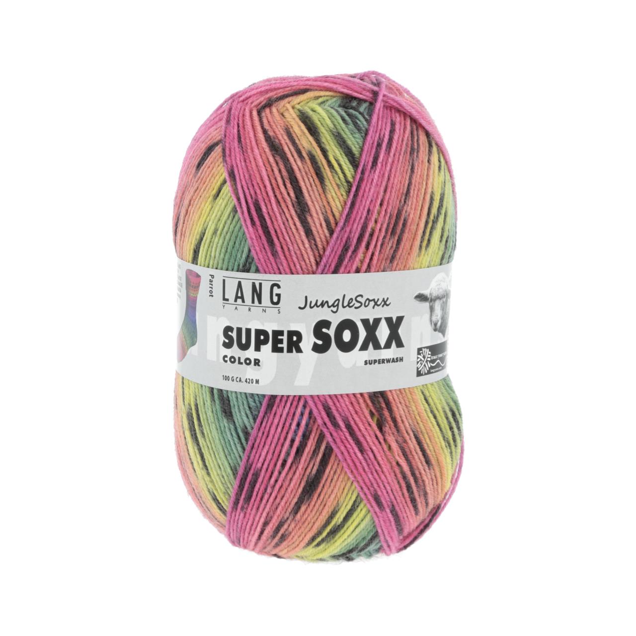 Super Soxx Color 4-Fach 274 Regenbogen 1105 Parrot