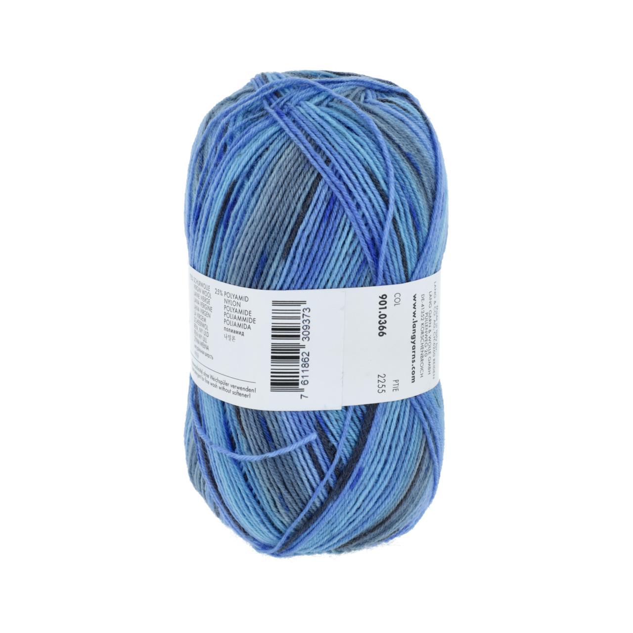 Super Soxx Color 4-Fach 366 Blau 1120 Zeus