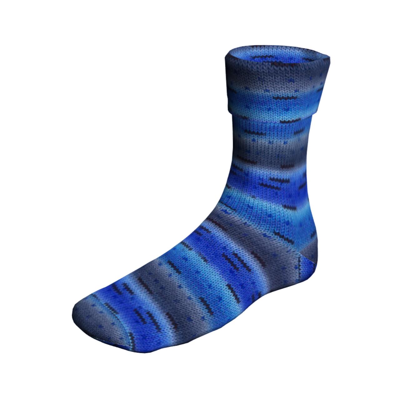 Super Soxx Color 4-Fach 366 Blau 1120 Zeus