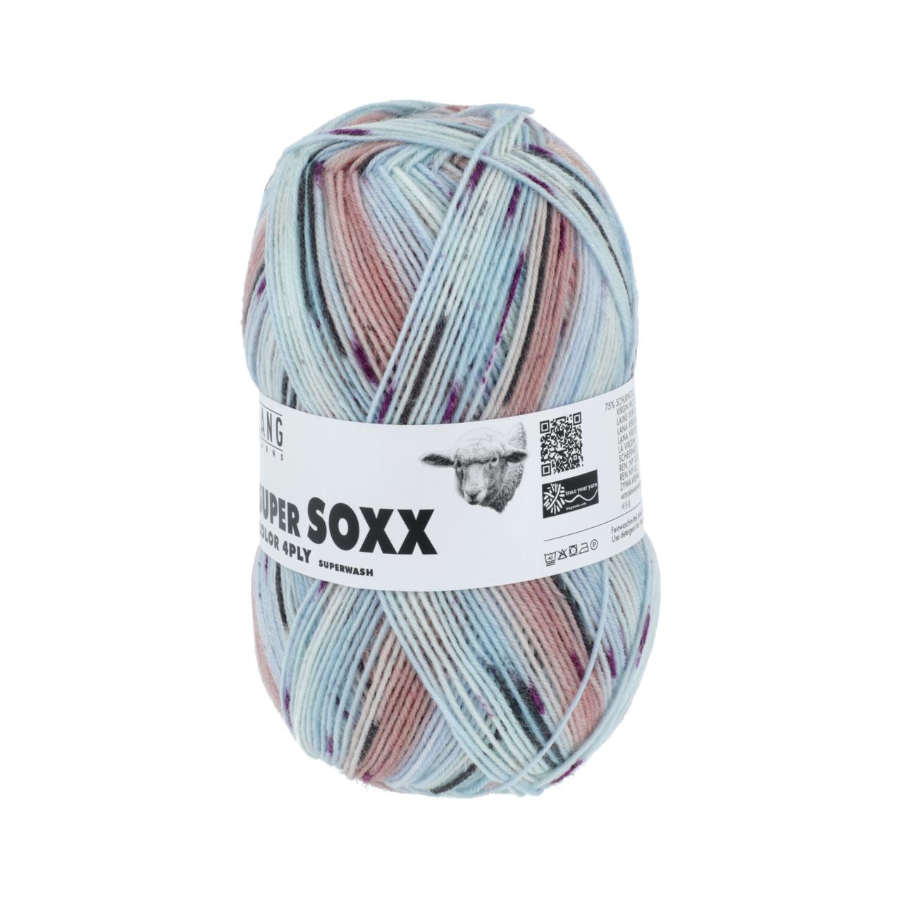 Super Soxx Color 4-Fach 368 Rosa/Hellblau 1120 Hera
