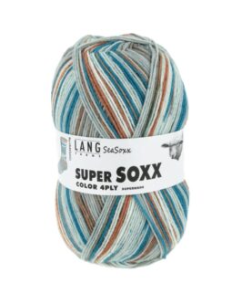 Super Soxx Color 4-Fach <br/>414 Blau/<wbr>Braun 1128 North Atlantic
