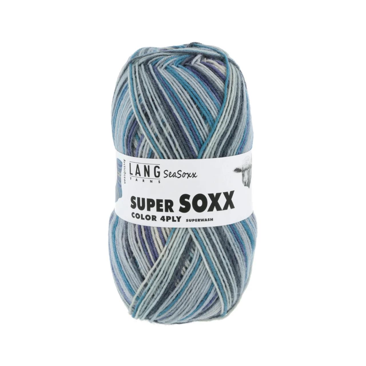 Super Soxx Color 4-Fach 415 Petrol/Rosa 1128 Artic