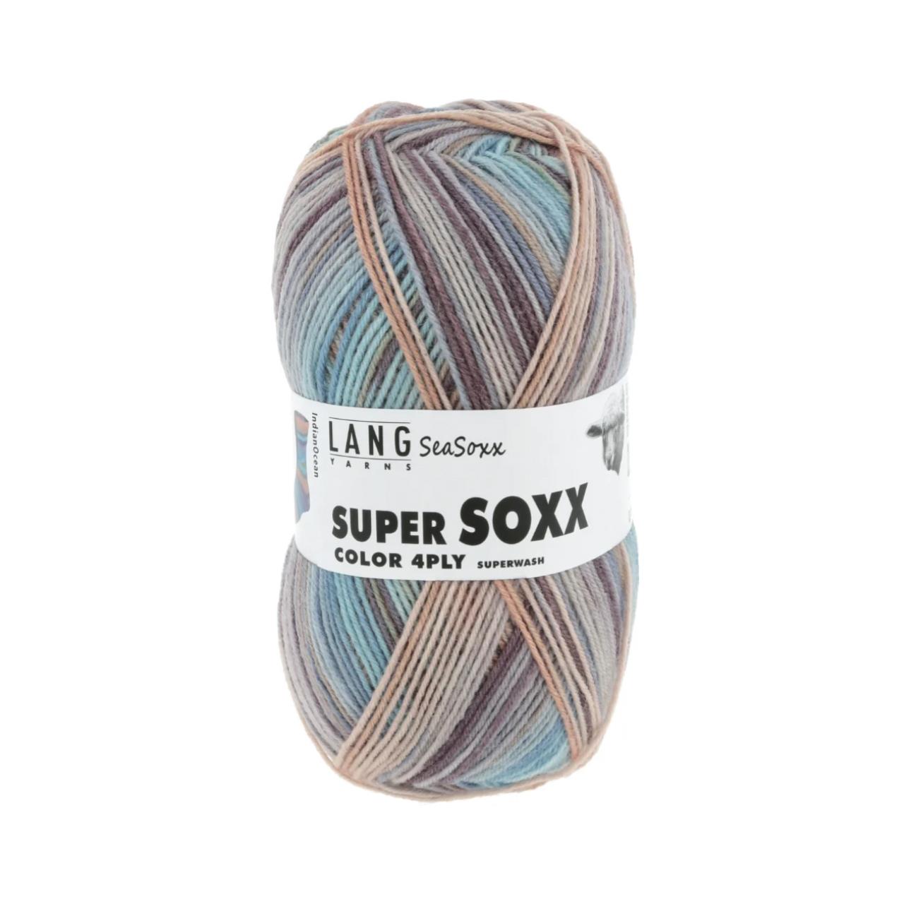 Super Soxx Color 4-Fach 418 Lachs/Mint 1128 Indian