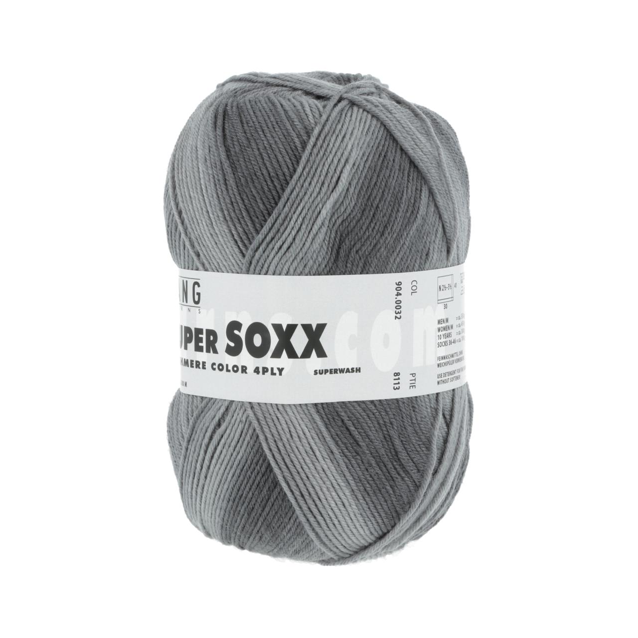 Super Soxx Cashmere Color 32 Grau/Anthrazit