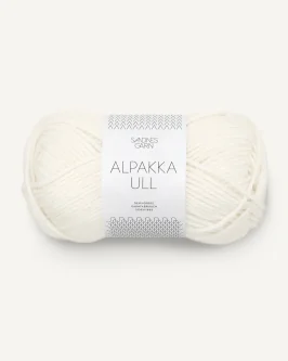 Alpakka Ull <br>1002 Hvit