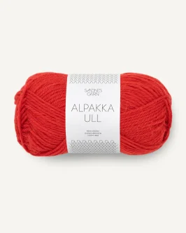 Alpakka Ull <br>4018 Scarlet Rød