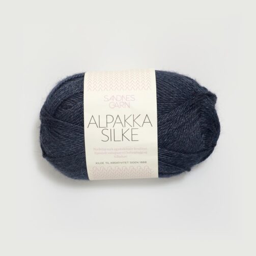Alpakka Silke 6081 Mørk Gråblå